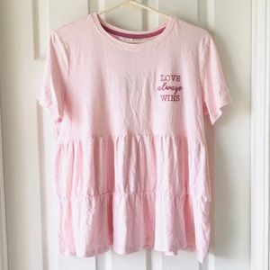 Pink Tiered Top - “Love always Wins”